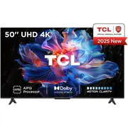 Tcl televizors 50V6C 127 cm 4K Ultra Hd, 3840 x 2160, Dled, Hdmi 2.1, Wi-Fi, Bluetooth, Smart Tv, Dolby Atmos, Google Tv