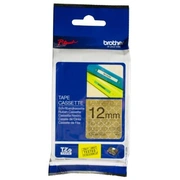 Tze-Mpgg31 dekor.uzlīmju lente, Melns uz Zelta Ornam, 12Mm x 4Metri Tzempgg31