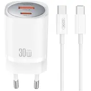Xo Ce21 Mobilo telefonu lādētājs Type C/Usb  C kabelis 1M Typec