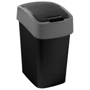 Atkritumu spainis Flip Bin 9L melna/sudraba 0802170Y09 Curver