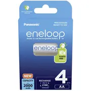 Baterijas uzlādējamās Ni-Mh ar 2000 mAh ietilpību un Aa formātu Eneloop Bk-3Mcde/4Be 4 gab. Panasonic