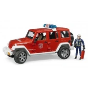 Bruder Apvidus auto Jeep Wrangler - ugunsdzēsēji ar ugunsdzēsēju 02528 4001702025281