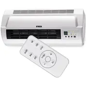 Dzīvoklim un mājai paredzēts super efektīvs elektriskais siltā gaisa aizkars 1500 W ar Led displeju pulti 801810 cm balts Hc1500 Noveen