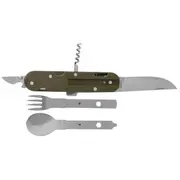 Galda piederumu komplekts Biwak Mount, nerūsējošais tērauds, noņemama dakša un karote, R470150, Origin Outdoors R470150