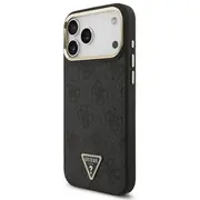 Guess Pu Leather 4G Strass Triangle Logo Gold Frame Magsafe Case Aizsargapvalks priekš iPhone 17 Pro Max Guhmp17Xp4Gtdgmk