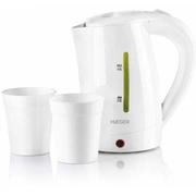 Haeger Ek-10W.015A Travel Elektriskā tējkanna ar 2 krūzēm komplektā 0.5L 1100W