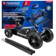 Hidrauliskais domkrats ar ratiņiem, Forsage, F-T830022, 2T, augstums 155-565Mm, divi cilindri F-T830022