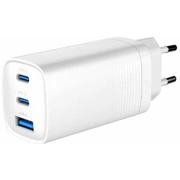 Lādētājs Gembird 3-Port 65W Gan Usb Powerdelivery fast Charger White Ta-Uc-Pdqc65-01-W