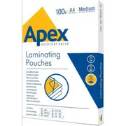 Laminēšanas plēve Fellowes Apex 100Gab Glossy A4 Medium 6003501