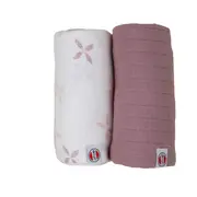 Lodger Swadler Solid Matcha kokvilnas autiņš, Powder/Rose, 110X110 cm, 2Gab. Sw 1123