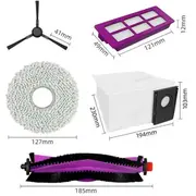 Putekļu sūcēja rezerves daļu komplekts V15 sērijai ar 1 sānu birsti 2 uzkopšanas spilventiņiem rullīšu filtru un putekļu maisu 12175000A46859 Midea