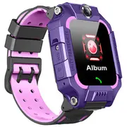 Riff Q19 viedais bērnu pulkstenis 360 ar Gps / 1,44AmpQuot skārienekrāns 400Mah Purple Rf-Q19-Pu