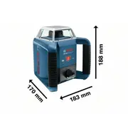 Rotācijas lāzers Grl 400 H ar statīvu, precizitāte 0.08 mm/m, Ip56 aizsardzība, 061599403U Bosch