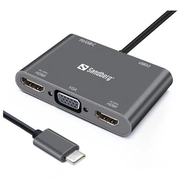 Sandberg 136-35 Usb-C Dock 2Xhdmi1XvgaUsbPd