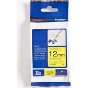 Tze-Fx631 uzl.lente Flexible melns uz dzeltena, 12Mm Tzefx631