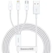 Usb 3In1 Cable Baseus Superior Series 3.5A, 1.2M white Bas20553