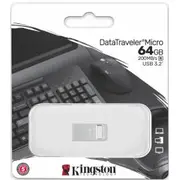 Zibatmiņa Kingston Datatraveler Micro 64Gb Ultra-Small Dtmc3G2/64Gb