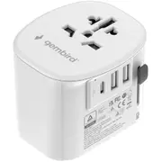 Adapteris Gembird Universal Travel Adapter 15W Tpa-Eu2A1C15-01-W