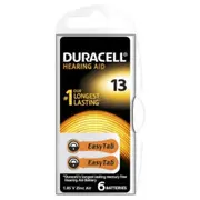 Baterijas Duracell Hearing Aid 13 A13 6-Paka 4043752397864