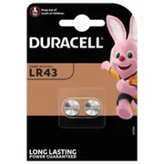 Baterijas Duracell Lr43 2 pack 1.5V 186/V12Ga 5000394052581