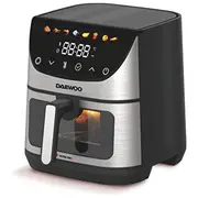 Daewoo Daf 1600Ix karstā gaisa friteris ar logu, air fryer,  1600 W, Led displejs, 6,5 L Ix