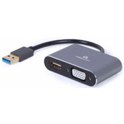 Gembird Usb to Hdmi  Vga Display Adapter Space Grey A-Usb3-Hdmivga-01