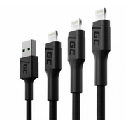 Green Cell Usb Male - Lightning x 3 1.2M Led Backlight Kabgcset04
