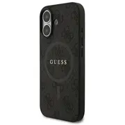 Guess Pu Leather 4G Colored Ring Magsafe Case Aizsargapvalks priekš iPhone 17 / melns Guhmp17Sg4Gfrk