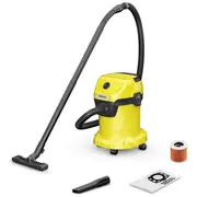 Karcher Wd 3 V-17/4/20 1.628-130.0 Bungu putekļu sūcējs 17 L 1000 W Sausa un mitra tīrīšana Dzeltens-Melns