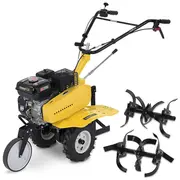 Powerplus Powxg7217 benzīna kultivators un zemes frēze augsnes apstrādei dārza sagatavošanai 208Cc 4200W 105Cm 4-Taktu dzinējs reverss