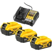 Lādētāja un akumulatoru komplekts Dcb1104, 3X5Ah Dcb1104P3-Qw Dewalt