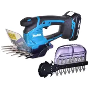 Makita Dum604Syx bezvadu zāles šķēres/automašīnu apgriezējs 18 V Li-Ion 160 mm griešanas platums dubultie asmeņi 3-Pakāpju augstums 15/20/25 bez instrumentu asmeņu maiņa akumulatora līmeņa indikators ergonomiska mīksta roktura 1.4  1.8 kg