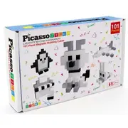Picasso Tiles Magnētiskais konstruktors magnētiskais kubu puzlis 101 detaļa, Pmc101