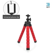 Riff Trip Universāls Elastīgs un mīksts Triskāju Statīvs - turētājs mobilajiem telefoniem / kamerām Maks. 18 cm Sarkans Rf-Trip-Red