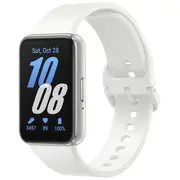 Samsung Galaxy Fit3 Sm-R390Nzsaeue fitnesa aproce Amoled displejs 1.6 256402 Bluetooth 5.3 100 treniņu miega un aktivitāšu izsekošana 5Atm Ip68 Sudrabs