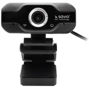 Savio Cak-01 Web Kamera Full Hd 1080P ar Mikrofonu Melna