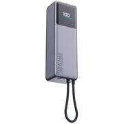 Super jaudas ārējais uzlādes akumulators 165 W 120  45 2 Usb-C ar Lcd displeju Pelēks Bhr9361Gl Xiaomi