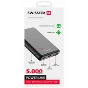 Swissten Line Power Banka Ārējās Uzlādes Baterija Usb / Usb-C Micro 10W 5000 mAh 22013910