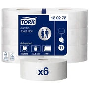 Tualetes papīrs Tork Advanced Jumbo T1, 2 sl, 1800 lapiņas rullī, 9.7 cm x 360 m, baltā krāsā ar lapiņām 400-03674