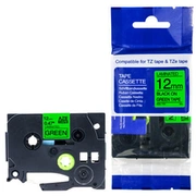 Tz2-731 uzlīmju lente melns uz zaļa 12Mm Analogs tze731