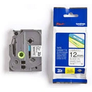 Tze-231 uzlīmju lente melns uz balta 12Mm Tze231