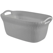 Veļas grozs Knit 40L 59,5X38,5X27Cm gaiši pelēks 0803677099