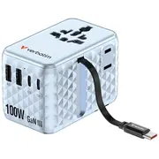 Verbatim Ceļojumu Adapteris Eu / Uk Us 2X Usb-C Usb-A 100W 30192