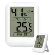  Digitālais termometrs un higrometrs ar Lcd displeju, balts Digital lcd thermometer and hygrometer Ndash temperature humidity measurement for the home