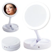  Saliekams Makeup Galda Spogulis ar Led Gaismu un Palielinājumu Illuminated 22 led 2 x 3 usb cosmetic mirror