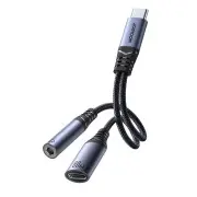 Joyroom Sy-C02 2In1 Dac adapteris no Usb-C uz / 3,5 mm mini jack - melns  to 3.5 adapter black