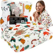 Ruhhy Ziemassvētku pleds 150X200 cm, balts/daudzkrāsains  Christmas blanket 1.5X2M 26608