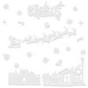 Ruhhy Ziemassvētku logu uzlīmes 22305 Logu dekorācijas, Līmlapas, Pvc materiāls Rotājumi logiem, spoguļiem, flīzēm Ģimenes ar bērniem Christmas window stickers 