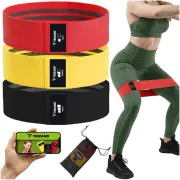 Trizand Auduma pretestības gumijas komplekts 3 gab. sēžai un kājām 25878  Set of exercise rubber mats - pcs
