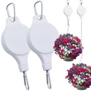  Pagarināms Regulējams Āķis Puķu Podu PakarināScaronAnai, 2 gab. komplekts Pot hanger plant hook extendable adjustable handle